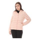 Campera Mujer Capucha Ultra Liviana Simil Pluma