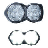 Faros 18 Led Gemelos Doble  4x4 Alta Baja Estrobo Pvc 12v F1