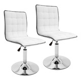 Silla Escritorio Pc Oficina X2 Base Fija Newmo Color Blanco