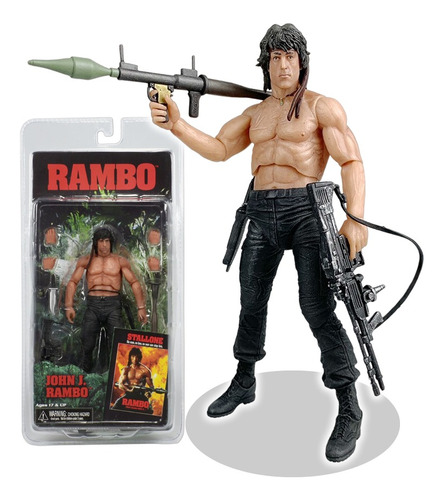 Boneco Rambo First Blood 18cm + Brinde - Pronta Entrega!