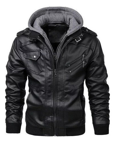 Chaquetas De Cuero Para Hombre Abrigo Casual De Motociclista De Invierno