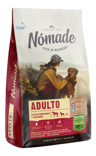 Alimento Nómade Premium Para Perro Adulto De Raza Mediana Y Grande Sabor Mix En Bolsa De 3kg