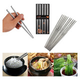 Set X 10 Palitos Para Sushi Chopsticks Bambú Reutilizables