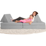 Colchoneta, Sofa Modular, Sillón Plegable Infantil Atlas Fun Color Gris