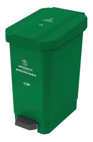 Canecas Estrabins Pedal 22 L Verde - Organicos Aprovechable