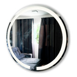 Espelho Redondo 60cm Jateado Led Touch Para Salão De Beleza