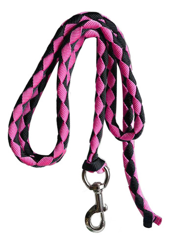 Cuerda De Para Caballo, Cuerda Resistente 2,5 M Rosa Y Negro