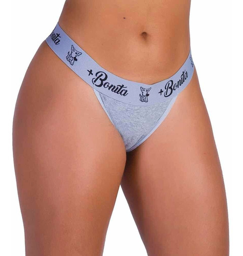 Tanga Fio Dupla Cós Alto Algodão Fit Não Marca Roupa Kit 10