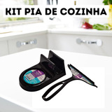 Porta Detergente Bucha Esponja Rodo Rodinho Pia Cozinha Kit