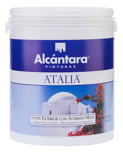 Pintura Látex Acrílico Atalia Color 4 Litros Alcántara