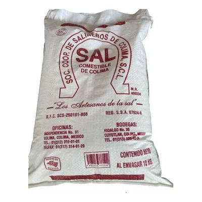 Sal Marina Artesanal De Cuyutlán Colima Comestible 10 Kg | Meses sin interés