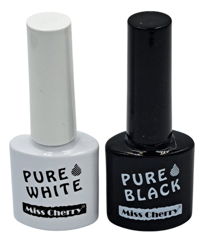 Gel Miss Cherry Blanco Y Negro Pack Con 12 Pz