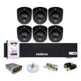 Kit Intelbras 6 Vhd 3220d Mini Dvr 8ch Mhdx 1008c C/1tb