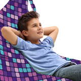 Mosaic Lounger Chair Bag, Modern Geometrical Theme Colorful 