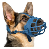 Bozal Para Perro Barkless Talle 5, Silicona, Azul