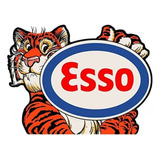 Placa Ovalada Esso Tigre Vintage Decorativa Pared
