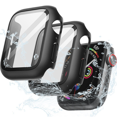 2 Fundas Impermeable Case Cristal Templado Para Apple Watch