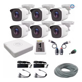 Kit 6 Camaras Hikvision 1080p 2 Mpx Cctv 1 Tb Dvr 10 Canales