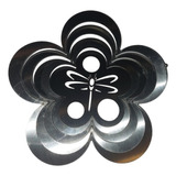 Wind Spinners / Móv. Viento Acero Inox Flor C/ Libélula 20cm
