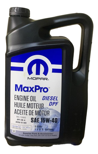 Garrafa Aceite Sintético 15w-40 Diesel Mopar Original 