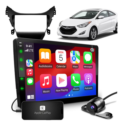 Som Pra Carro Com Tela Touch Bluetooth Usb Camera E Moldura