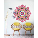 Vinilo Decorativo Mandala 03 Sticker Yoga 90cm X 90cm Color Multicolor