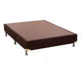 Cama Ortobom Box Base Universal Nobuck Café Casal 128