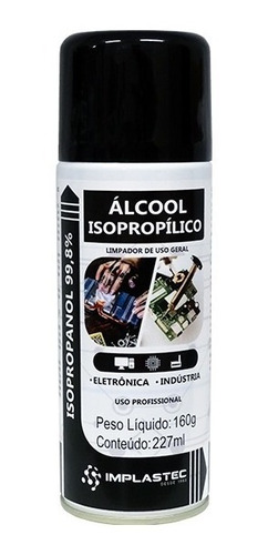 Alcool Isopropilico Implastec Aerosol 227ml 