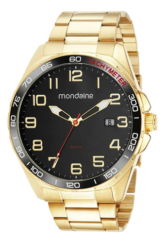 Relógio Dourado Masculino Mondaine 32437gpmvde1