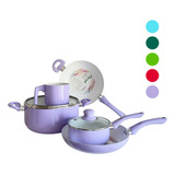 Bateria Cocina Juego Ollas Completo Ceramica Antiad 7pz