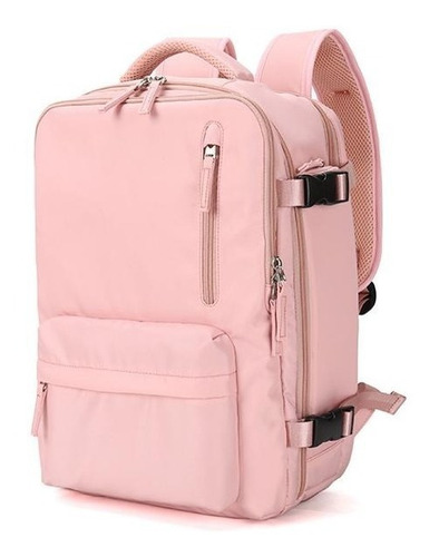 Mochila Urbana Mochila Travel Carry On Color Rosa Diseño Lisa 30l