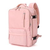 Mochila Urbana Mochila Travel Carry On Color Rosa Diseño Lisa 30l