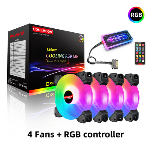 (e) Ventilador De Pc De Chasis De Computadora Ajustable Rgb