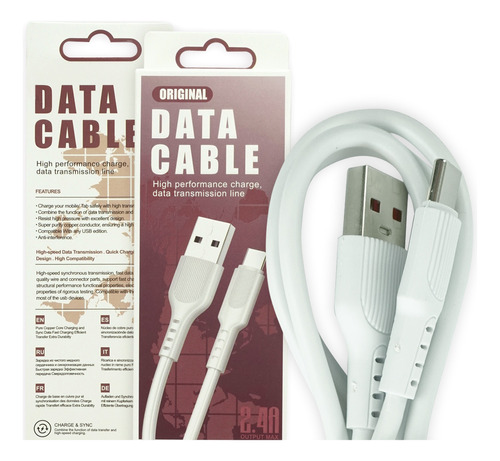 Cable Usb - Tipo C Carga Rápida Y Transferencia De Datos 1m