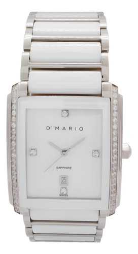 Reloj Dmario Cs5150g-s Plateado Cristal Zafiro 100% Orgnl