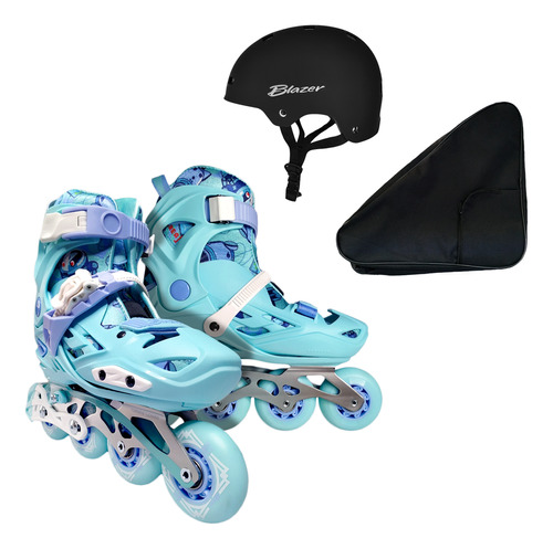 Patines Vpa Freeskate Ajustable Bota Dura +casco +mochila