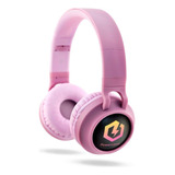 Auricular Bluetooth P/niños Con Led Powerlocus Rosa