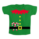 Camiseta Infantil Ajudante De Papai Noel Duende Roupa Natal