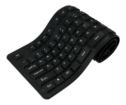 Teclado Borracha Flexível Dobrável C/ Fio Usb Numérico Abnt2