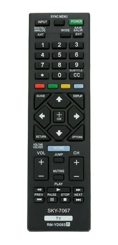 10 X Controle  Para Tv Sony Bravia Kdl-40r477b / Kdl-40r485a