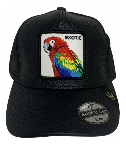 Gorra Piel Trucker Exotic Guacamaya