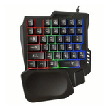 Teclado Semi Mecanico Gamer Single Hand Uma Mão Pc Celular