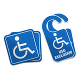 2 Stickers Y Dos Marbetes Para Discapacitados 