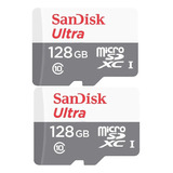 2 Cartão Memoria Micro Sd 128gb Sandisk Original Lacrado