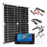 Kit Panel Solar 200w 12v Con Controlador Carga Solar 100a Y 