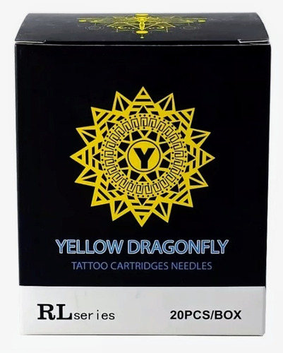 Caja Cartucho Tattoo Yellow Dragonfly X 20 Un 1205rl(0,35mm)