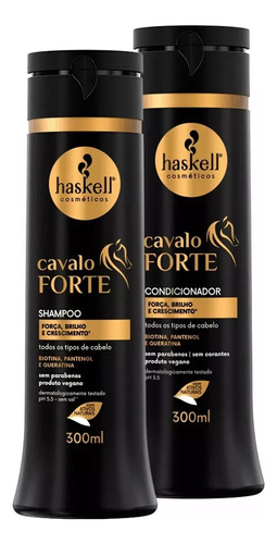 Haskell Cavalo Forte Kit Cresce Cabelo Shampoo Condicionador