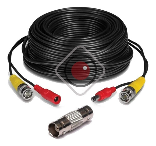 Cable Bnc/alimentación 40mts 4 Mm + Ficha Empalme- Redvision