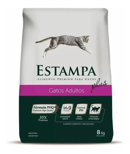 Alimento Balanceado Premium Estampa Plus Para Gatos 8kg