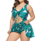 Anriy Traje De Baño De Una Pieza Con Estampado Sexy Fat Lady